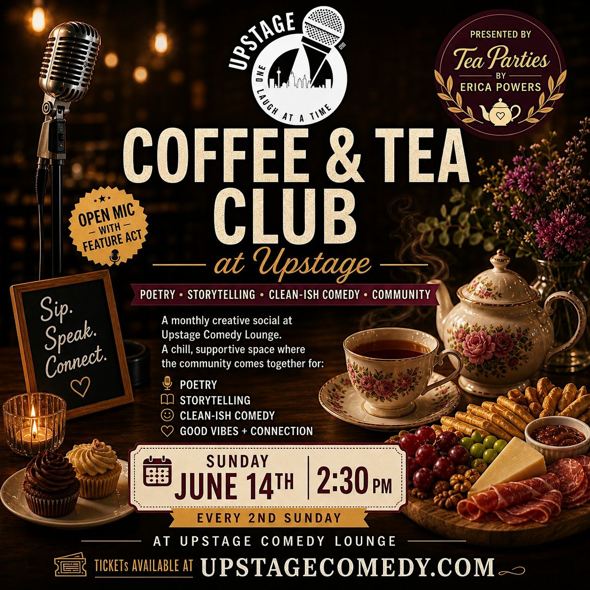 Coffee & Tea Club LIVE: Open Mic & Featured Performers