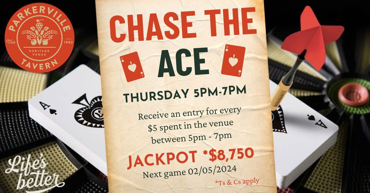 $8,750 Jackpot at this week's Chase the Ace