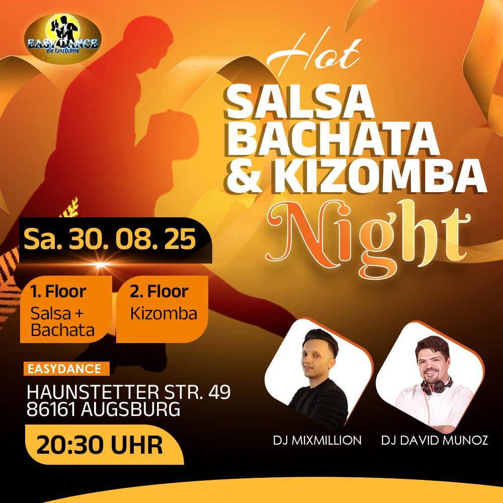 EASYDANCE HOT SALSA-BACHATA-KIZOMBA NIGHT AUF 2 AREAS