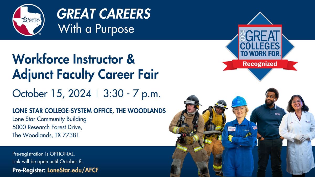 Fall 2024 Workforce Instructor & Adjunct Faculty Career Fair