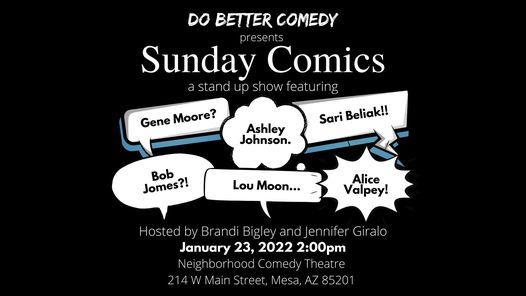 Do Better Comedy presents Sunday Comics!
