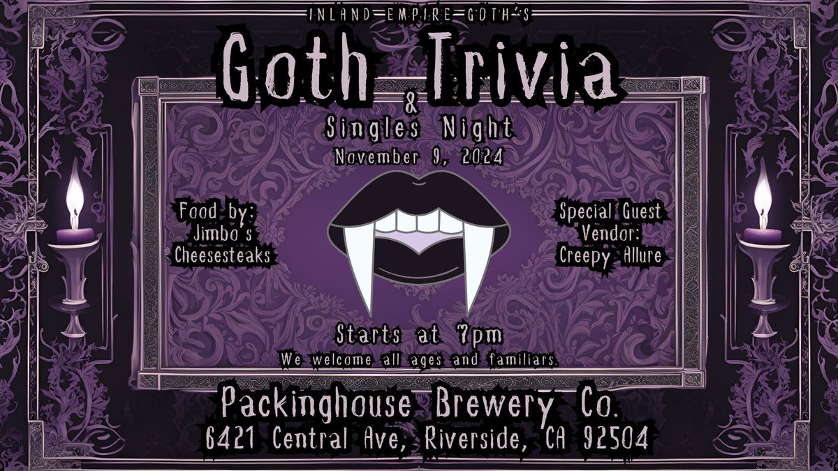 Goth Trivia & Singles Night