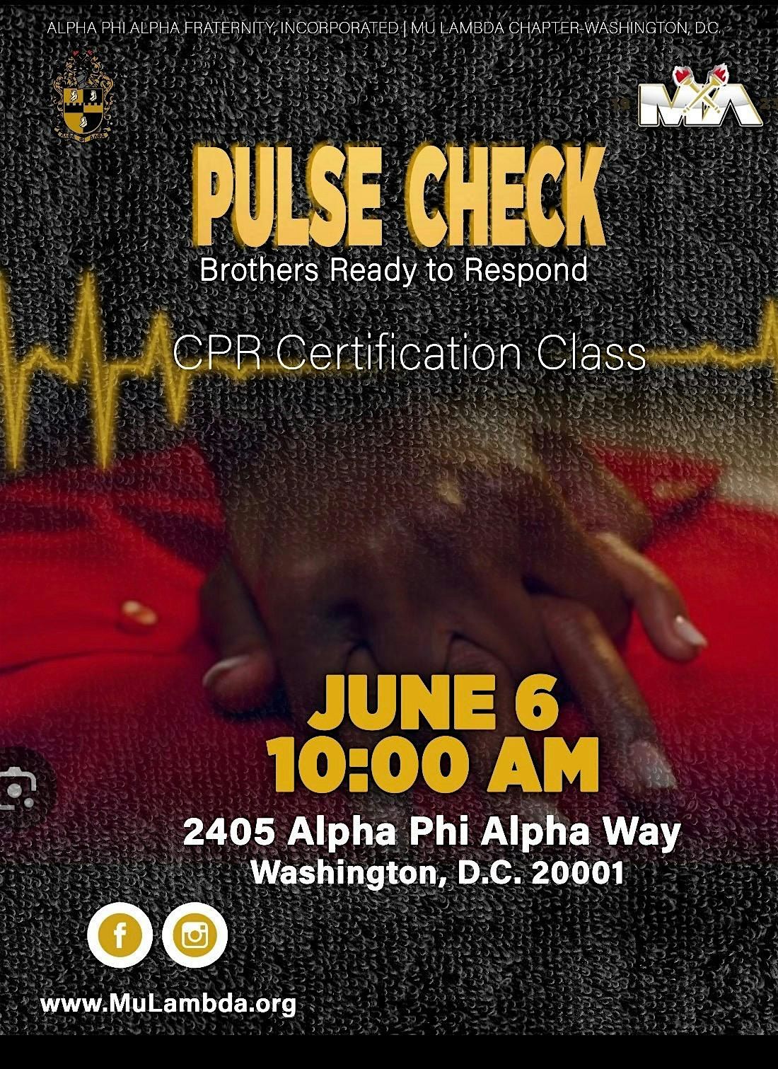Pulse Check: Brothers Ready to Respond, CPR Certification Class