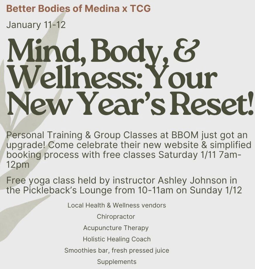 BBOM and @thecommongroundwhs January 11th Wellness Event