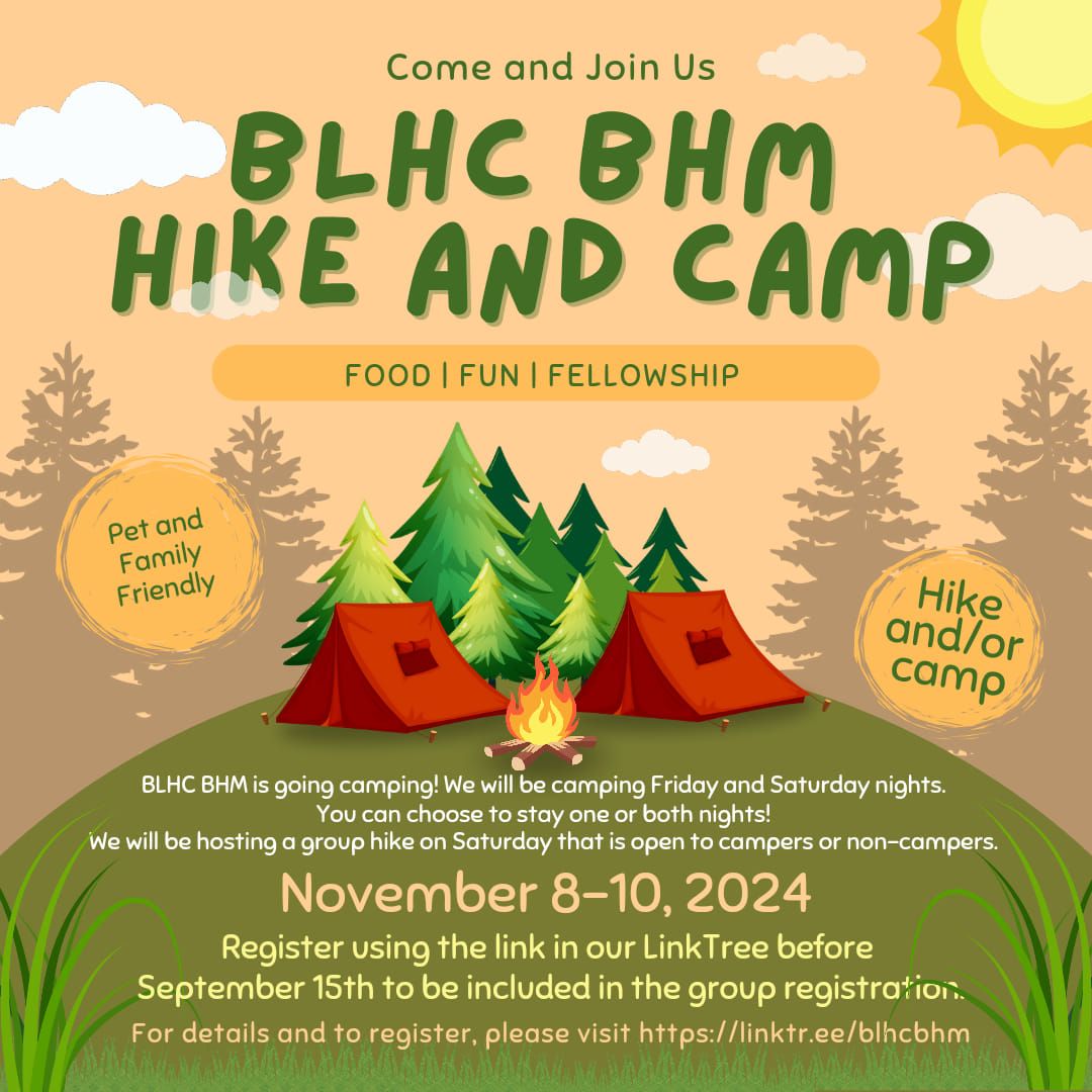 Nov. 8-10, 2024 BLHC BHM Oak Mtn Hike and Camp