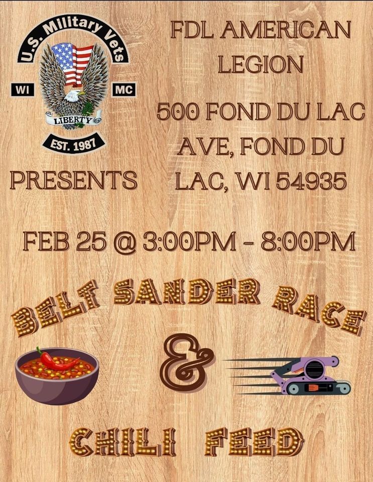 Chili Feed and Belt Sander Races, American Legion Post 75, 500 Fond du ...
