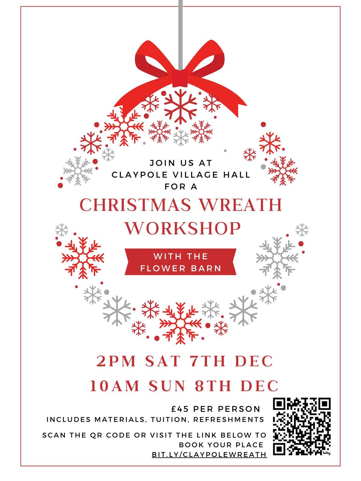 Christmas wreath making workshop