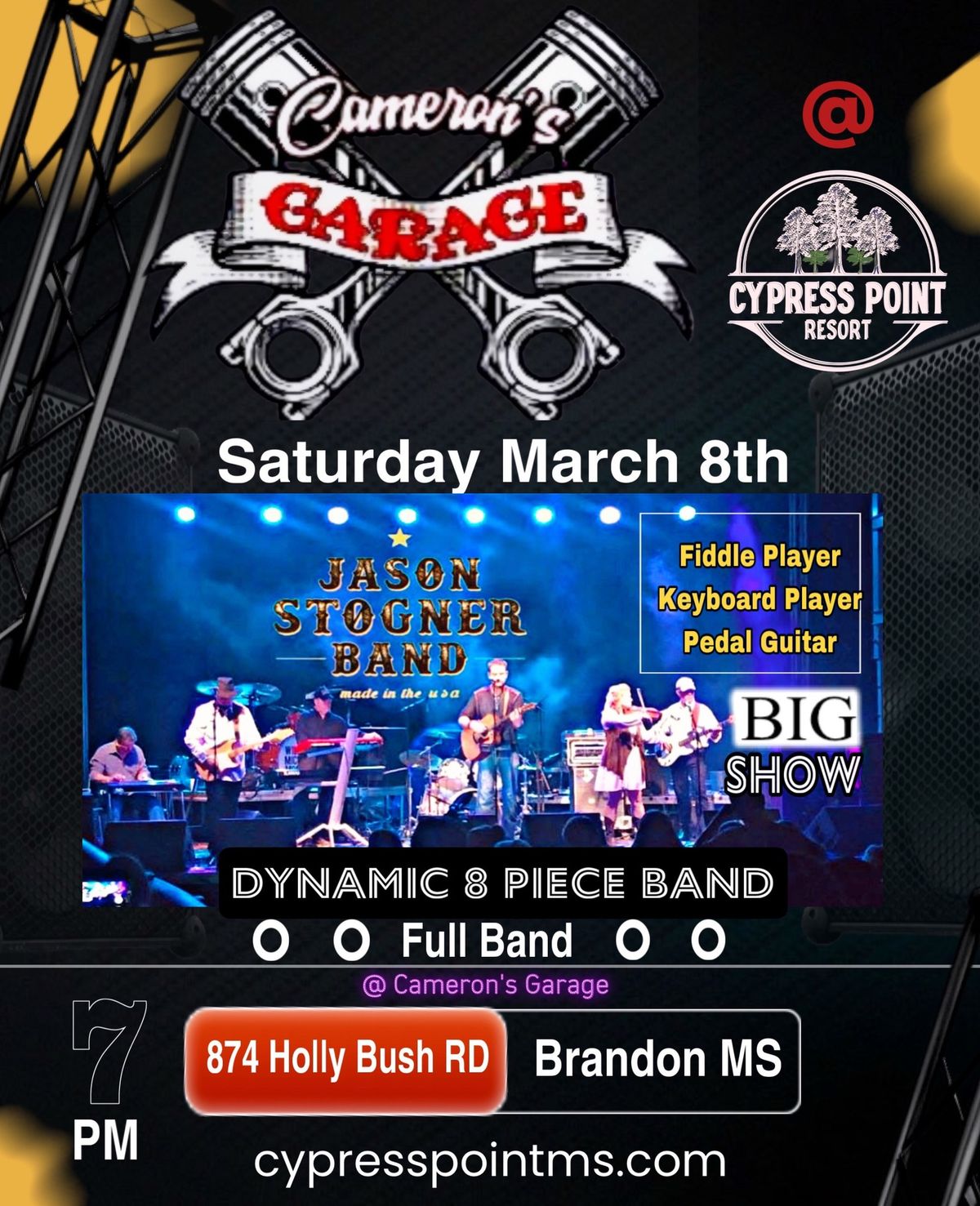 Jason Stogner Band \u2022 Full 8 Piece Special Performance \u2022 at Cameron\u2019s Garage \u2022 