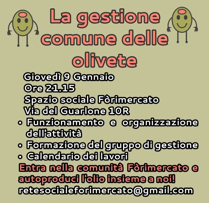 La gestione comune delle olivete