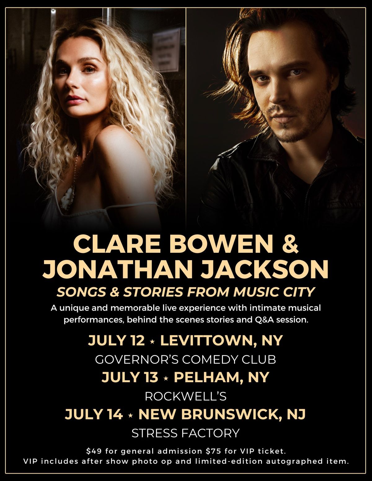 Clare Bowen and Jonathan Jackson in New Brunswick, NJ