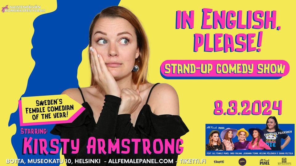Women's Day Comedy Festival presents: In English, Please! Starring Kirsty Armstrong 