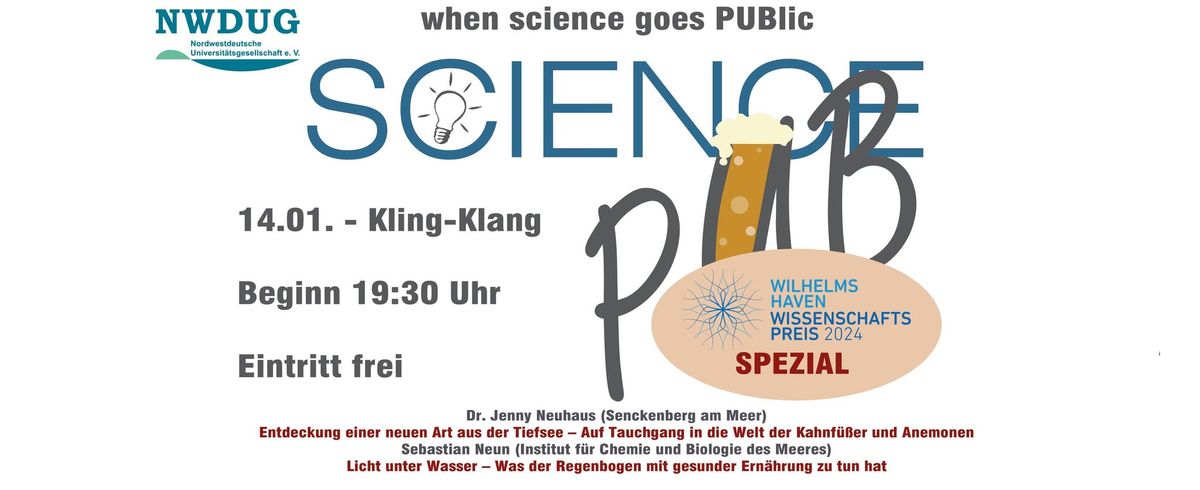 NWDUG Science-Pub Spezial: Wilhelmshavener Wissenschaftspreis