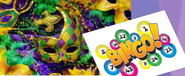 Mardi Gras Themed Bingo