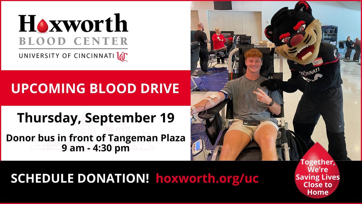 Blood Drive at UC's Clifton Campus