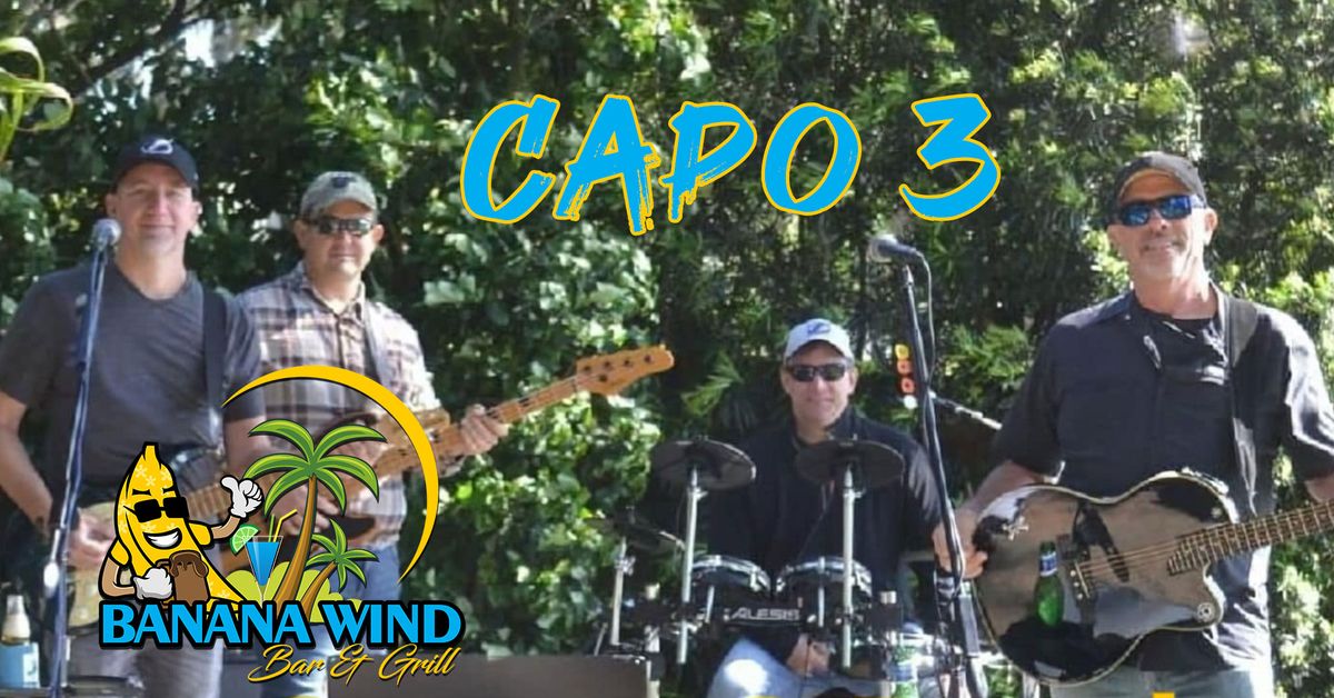 Capo 3 Band on Stage at the Banana Wind Bar and Grill