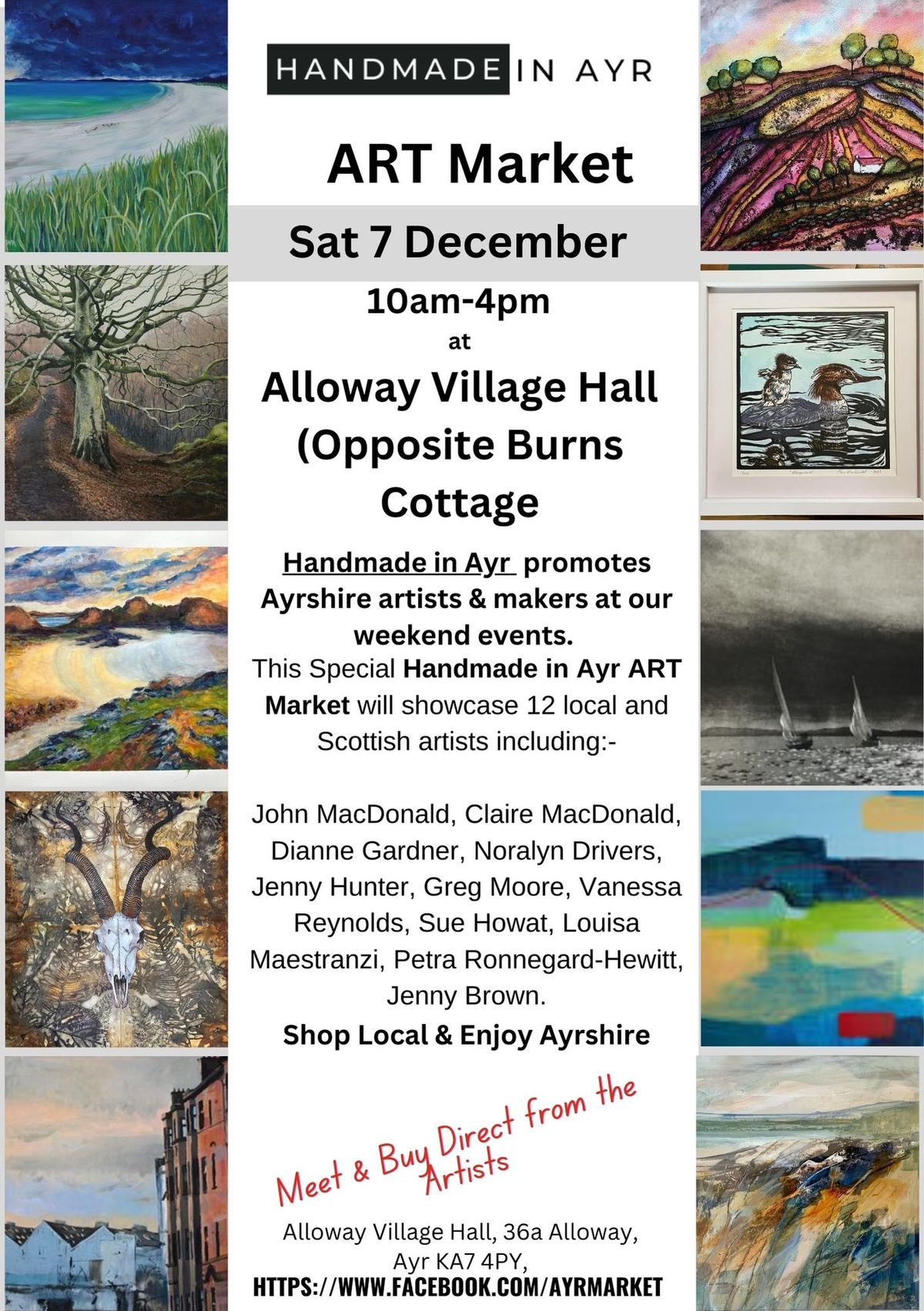 Handmade in Ayr ART Market at Alloway Village Hall