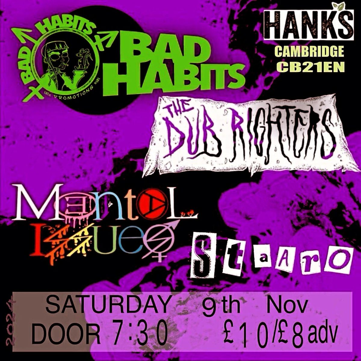 The Dub Righters + Mental Issues + Staaro