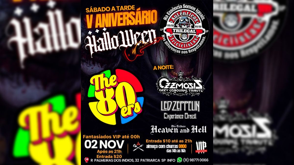 02 de Novembro TRIBUTO - Ozzy Osbourne - Led Zeppelin - Dio na Mister Rock SP