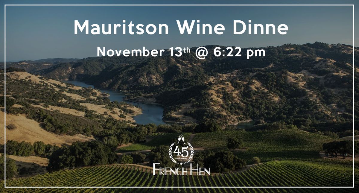 Mauritson Wine Dinnr