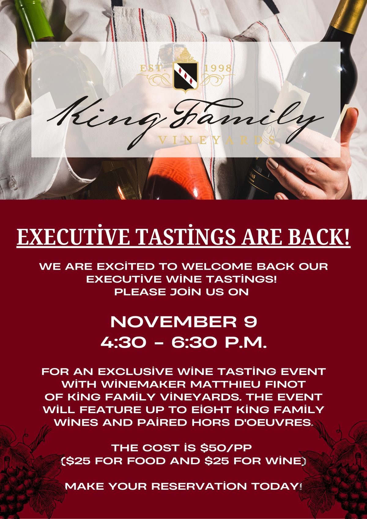 King Family Vineyards Executive Wine Tasting