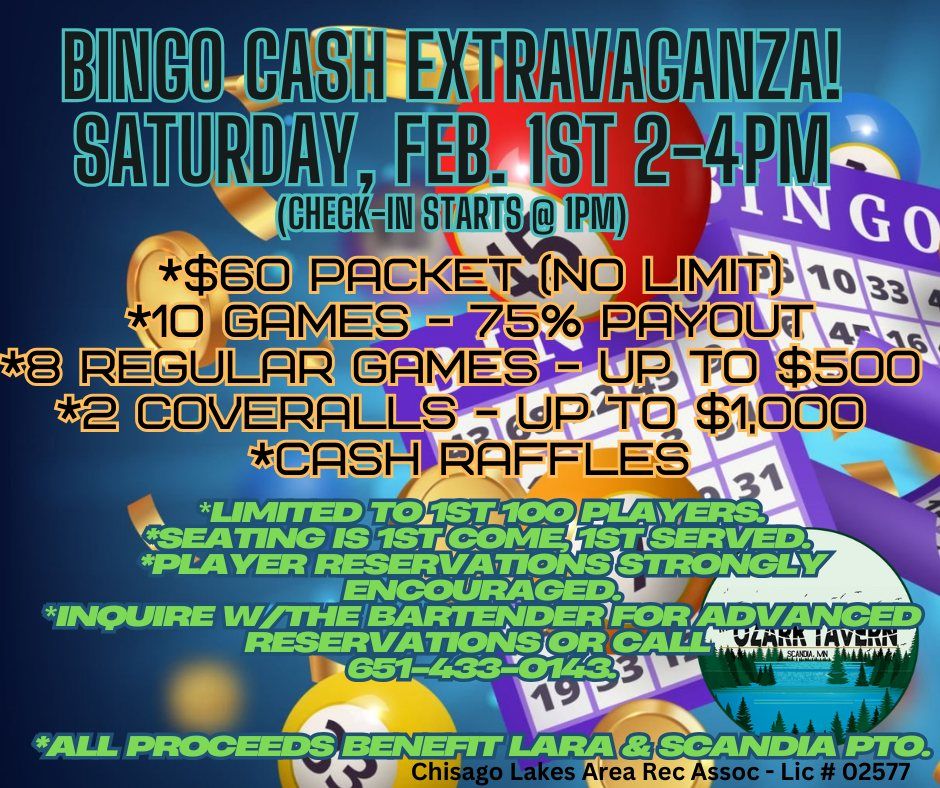 BINGO CA$H EXTRAVAGANZA