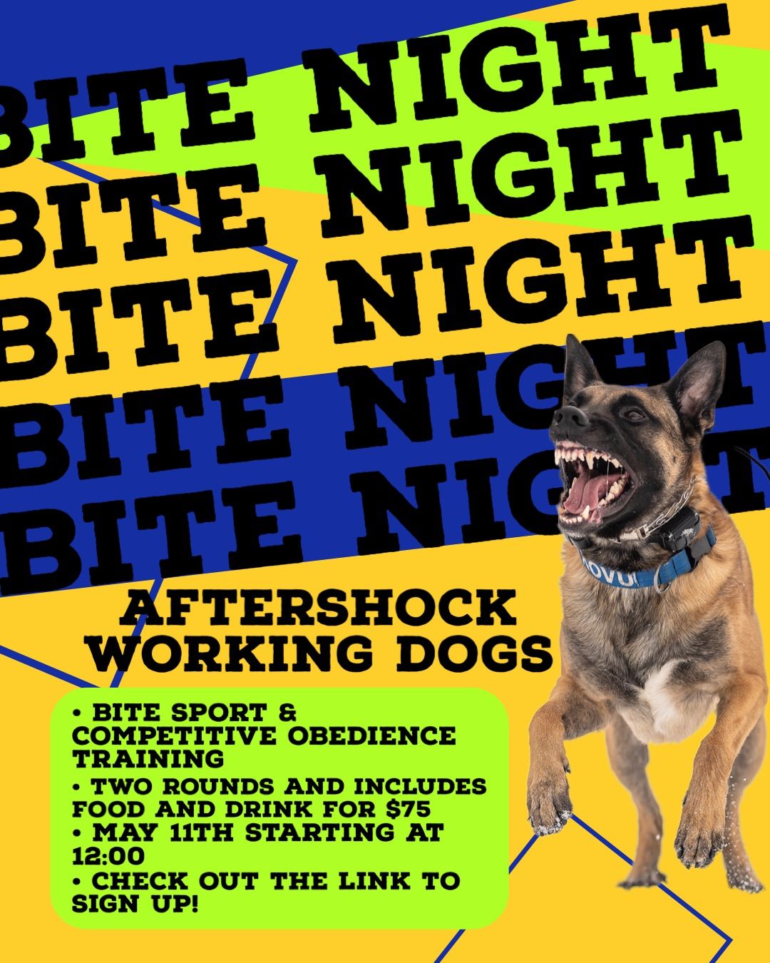Aftershock Working Dogs Bite Night