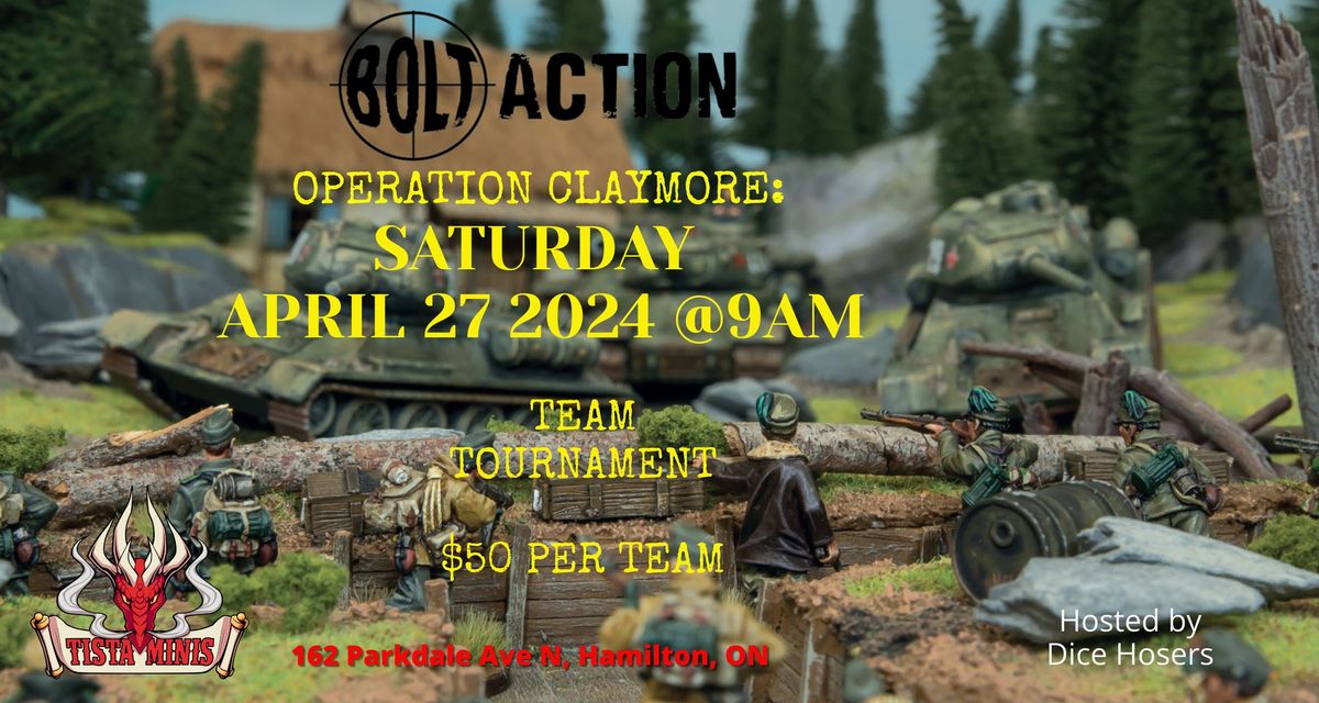 Operation Claymore - Doubles Tournament Hosted by Dice Hosers at Tistaminis - Saturday April 27