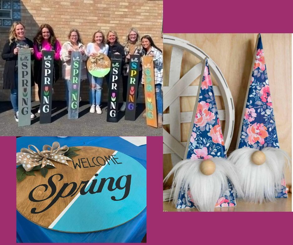 Spring Sign & Gnome Craft Class