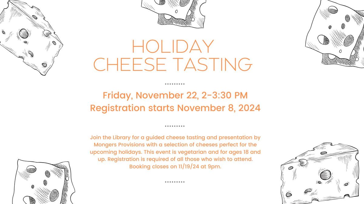 Holiday Cheese Tasting