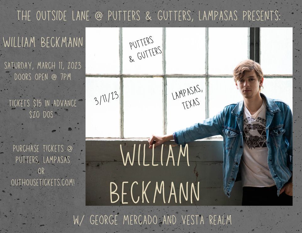 William Beckmann, Putters & Gutters, Lampasas, 11 March 2023