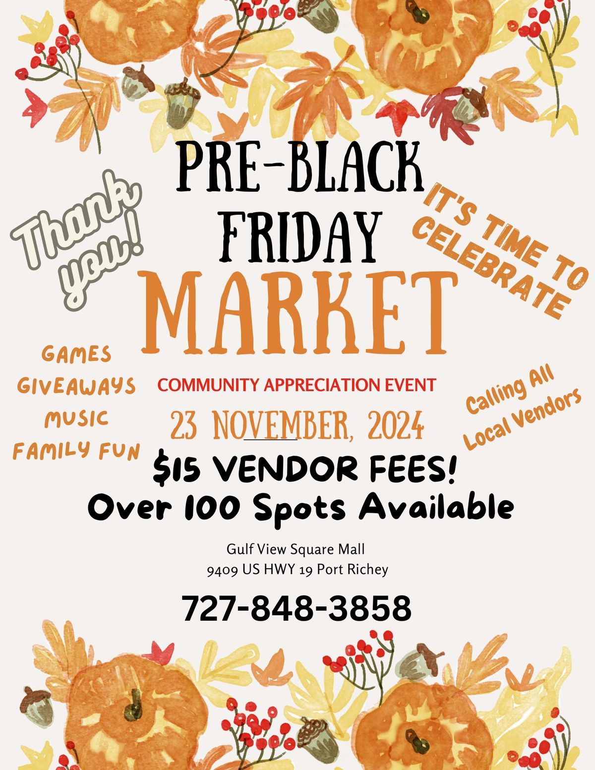 Community Appreciation Event. $15 Vendor fees! 11AM-5PM