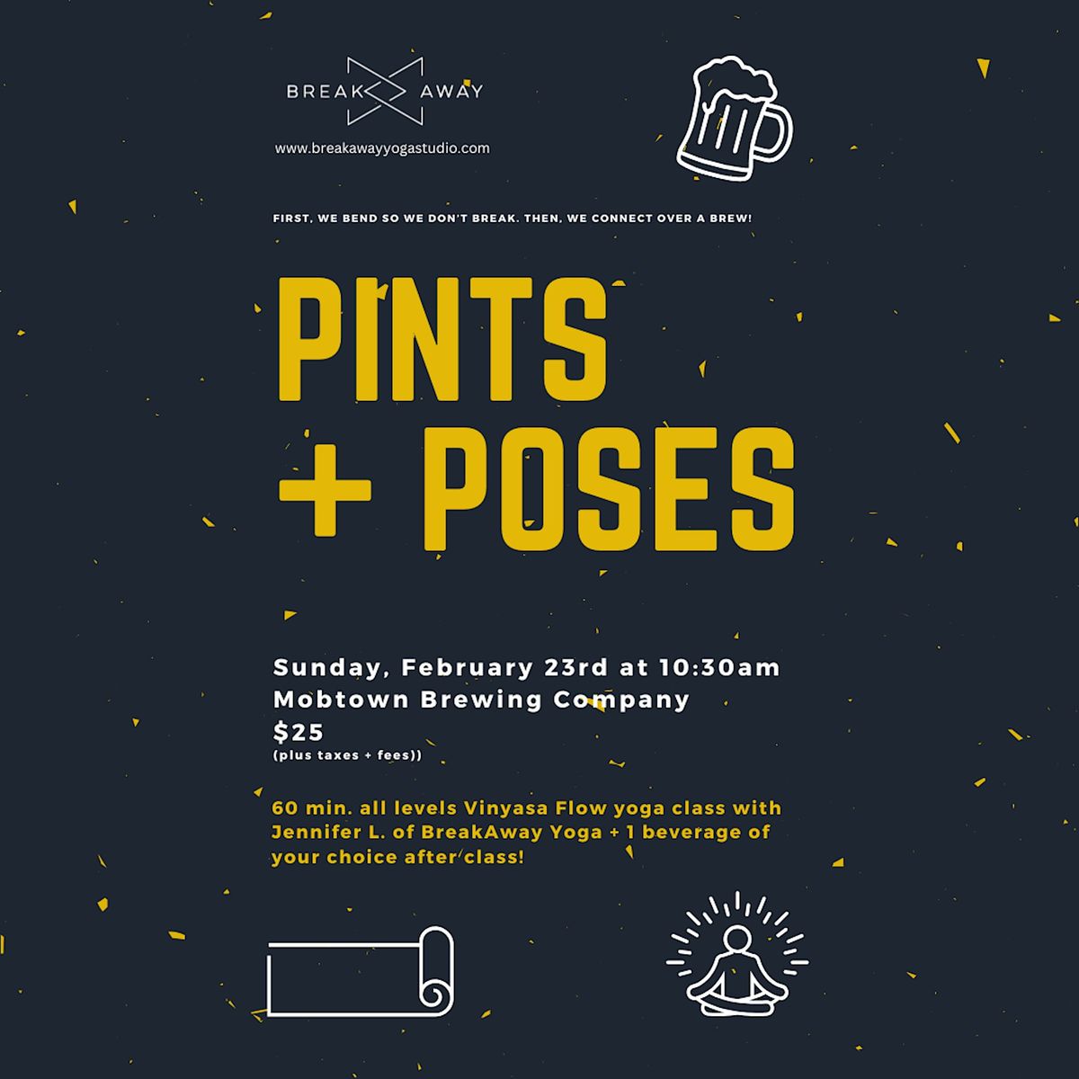 Pints + Poses: Yoga at Mobtown Brewing Company