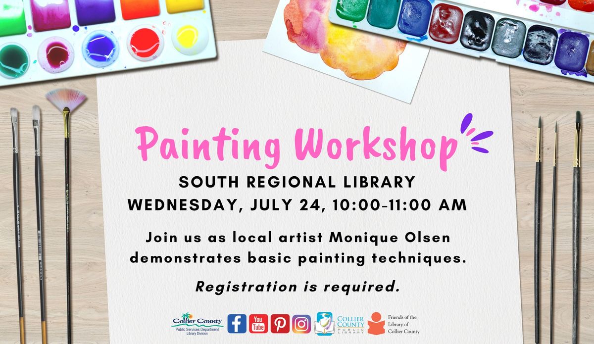 Painting Workshop at South Regional Library