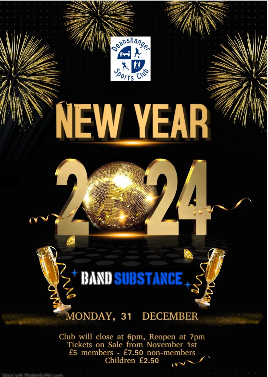 NYE 2024 Party - Bandsubstance