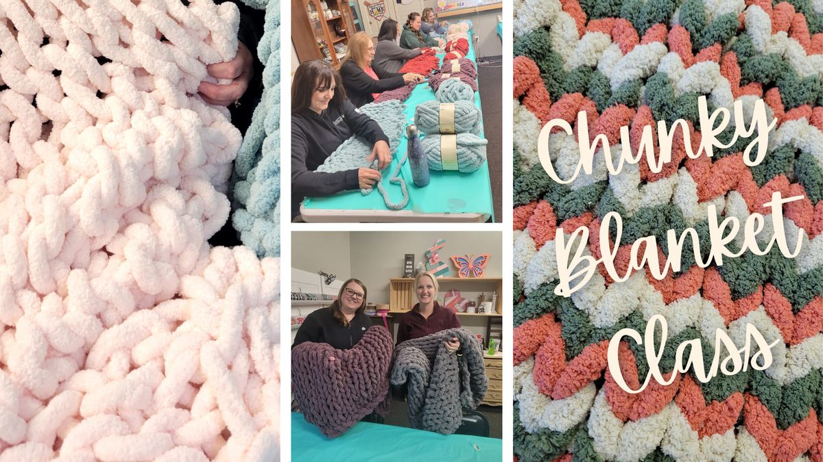 Chunky Blanket Finger Knitting class