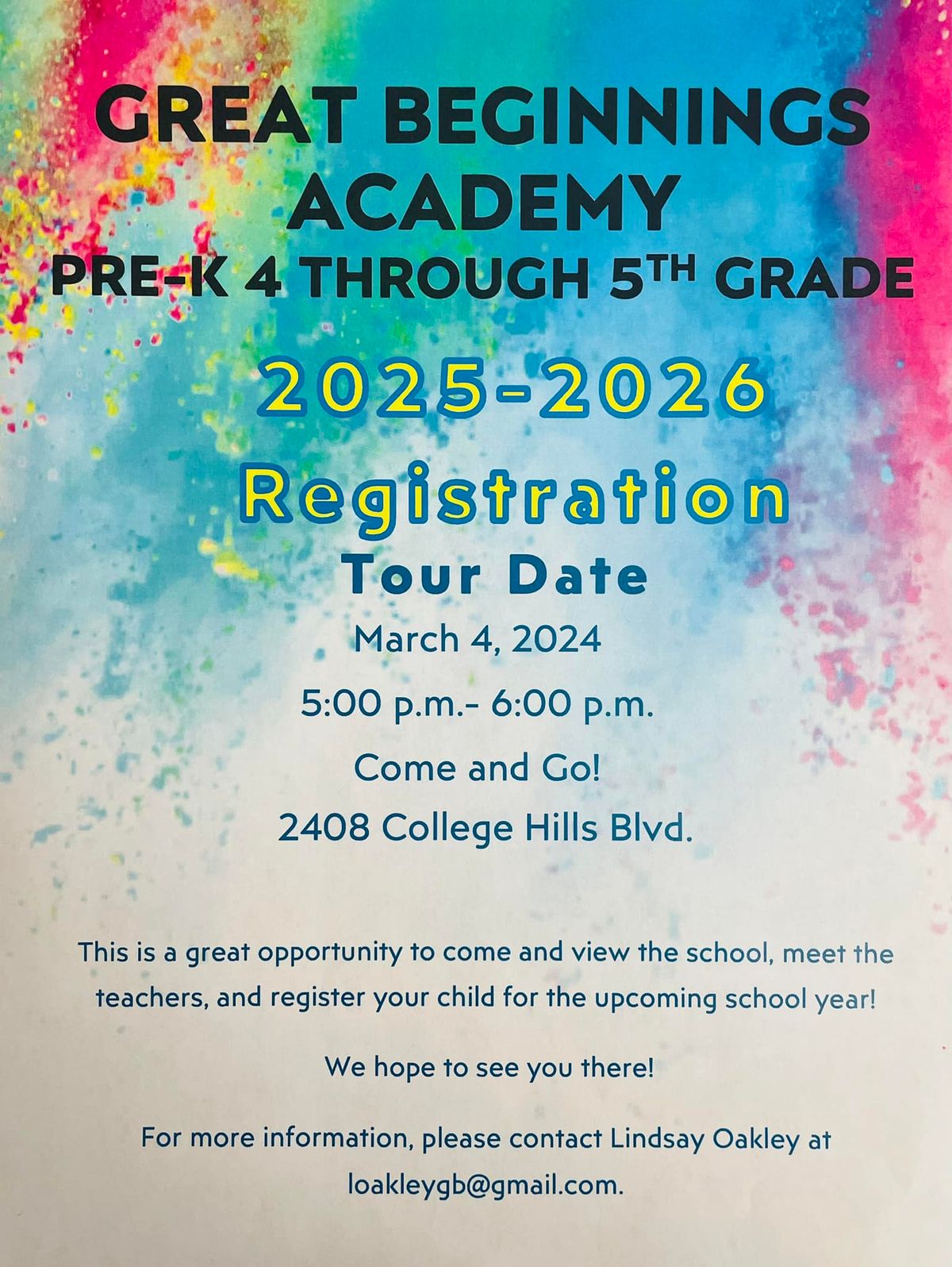 Registration for 2025-2026