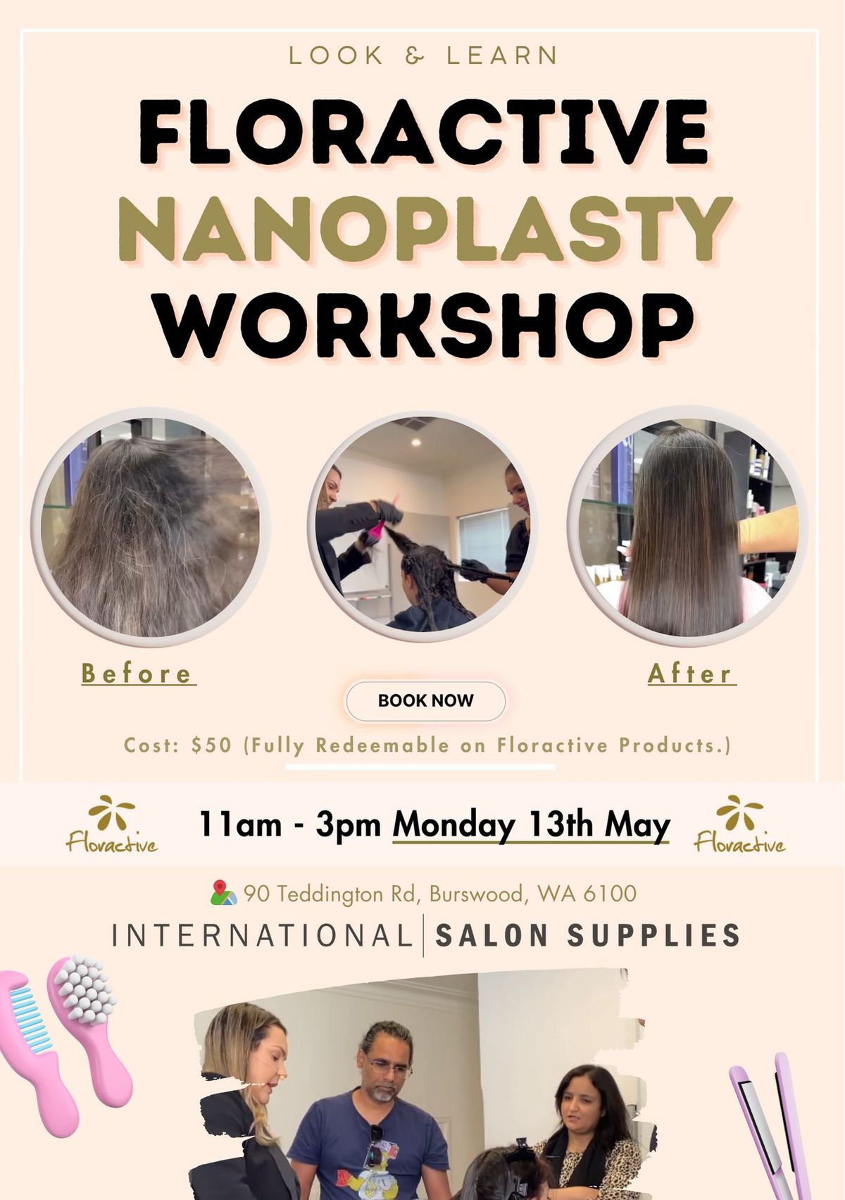 Floractive Nanoplasty Workshop Look & Learn \u2013 Monday 13th May 11am-3pm