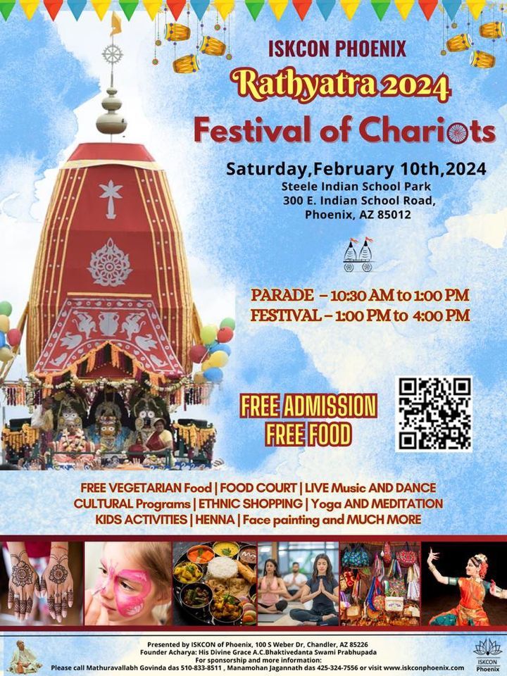 RathaYatra 2024, Steele Indian School Park, Phoenix, 10 February 2024