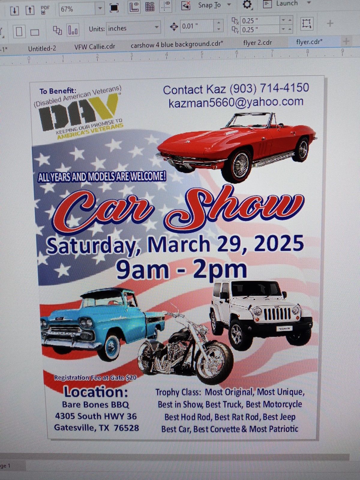 DAV Car Show and Fundraiser