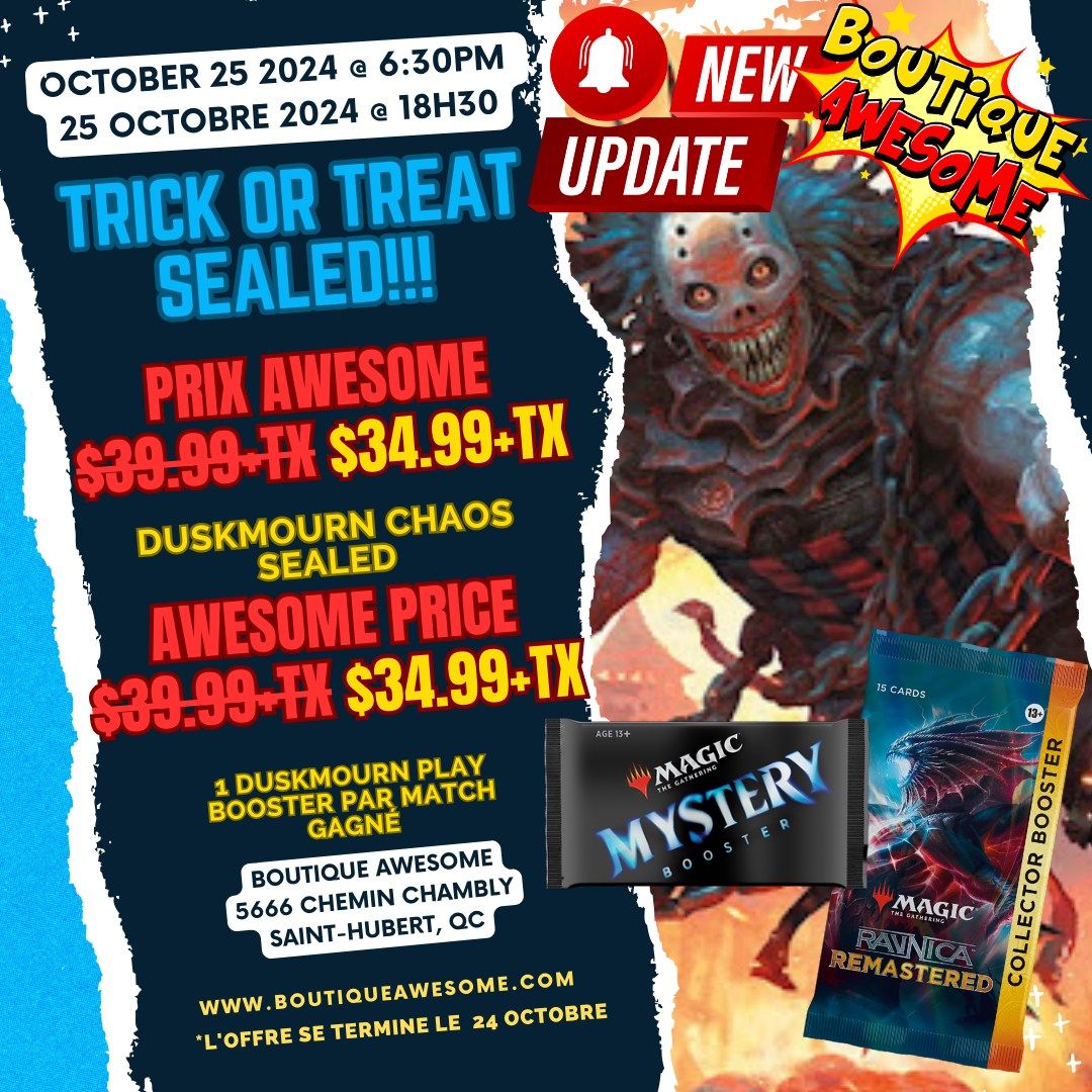 MTG: TRICK OR TREAT Event!