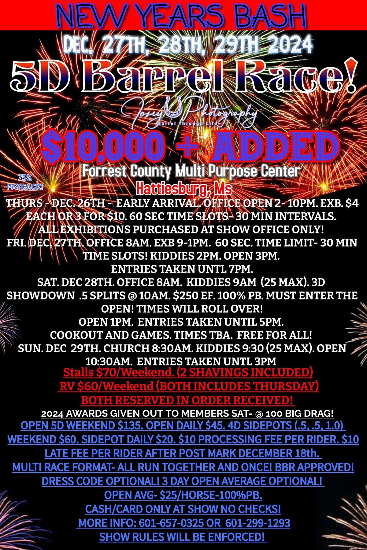 NEW YEARS BASH $10,000 + ADDED BBR Approved 