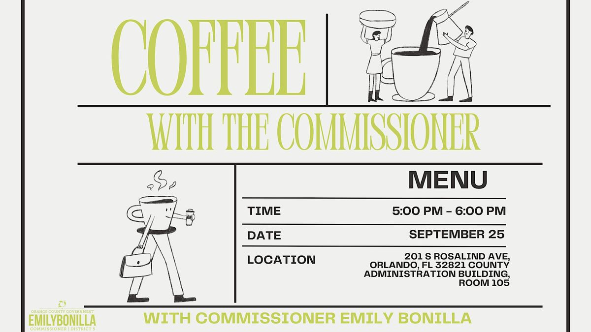 Personal Invitation: Coffee with Commissioner Emily Bonilla \u2013 September 25,