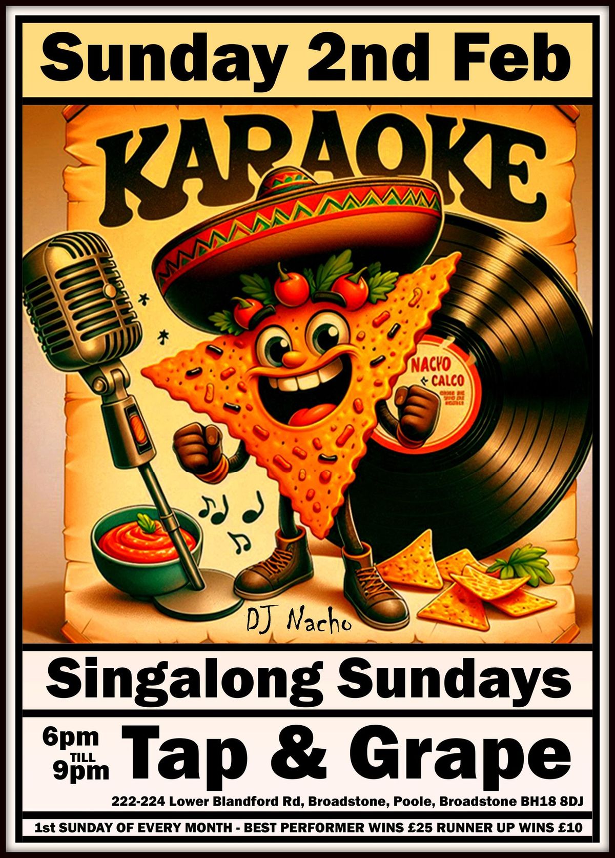 Karaoke @ Tap & Grape Broadstone : Singalong Sundays 6pm