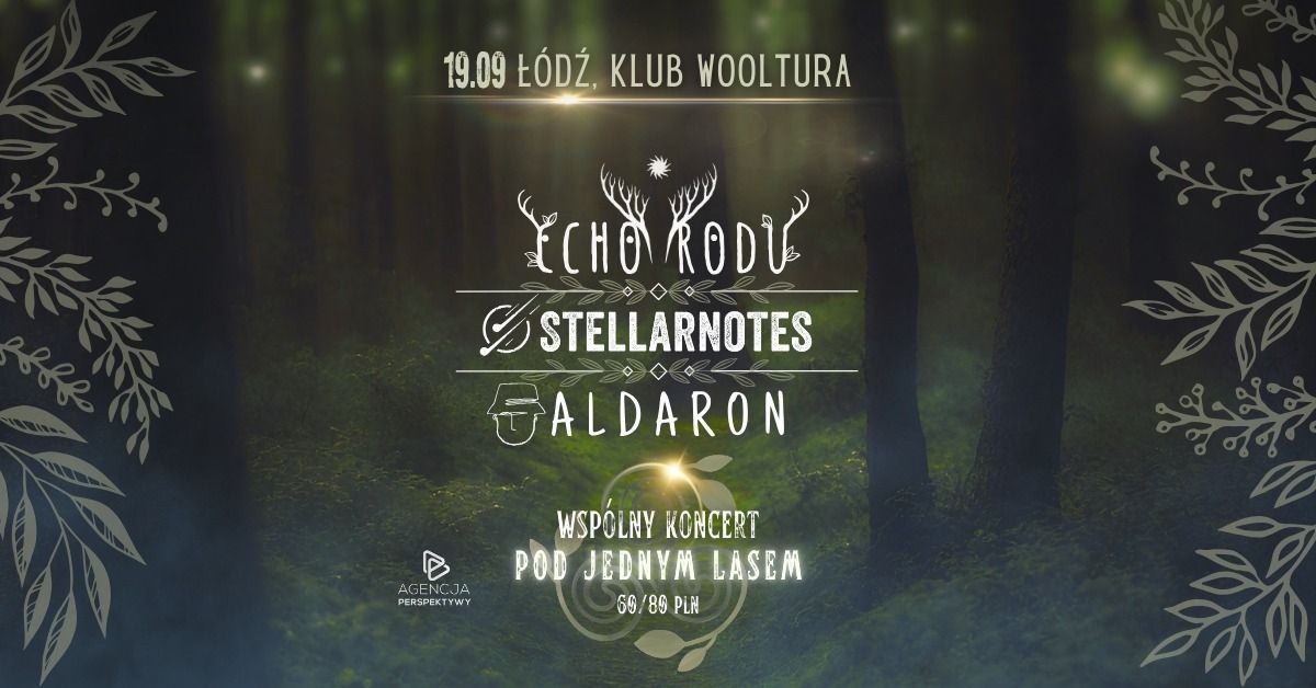 Koncert Echo Rodu & Aldaron & Stellarnotes 19.09.2024 \u0141\u00f3d\u017a - Klub Wooltura