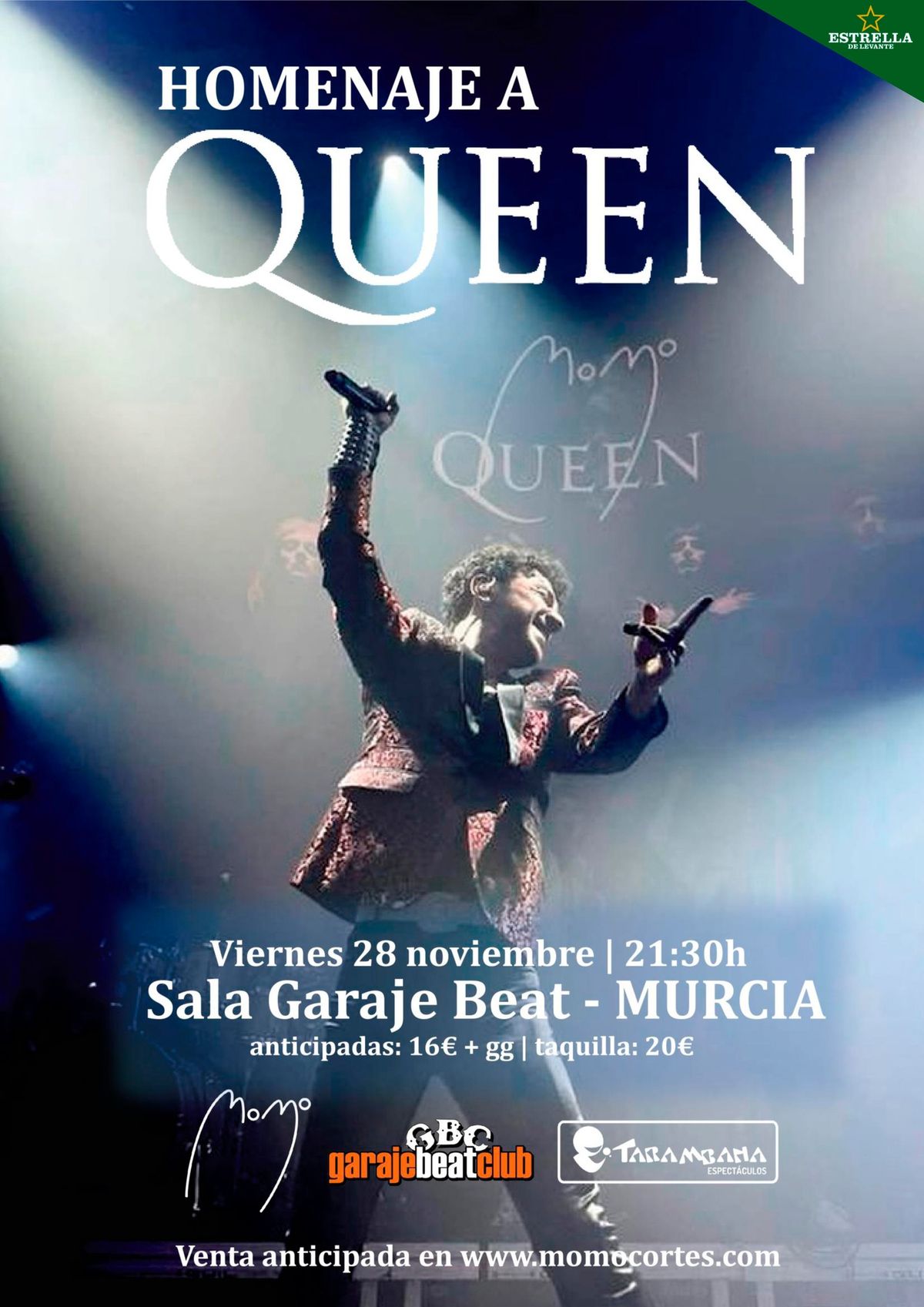 MOMO: HOMENAJE A QUEEN en Garaje Beat Club (Murcia)