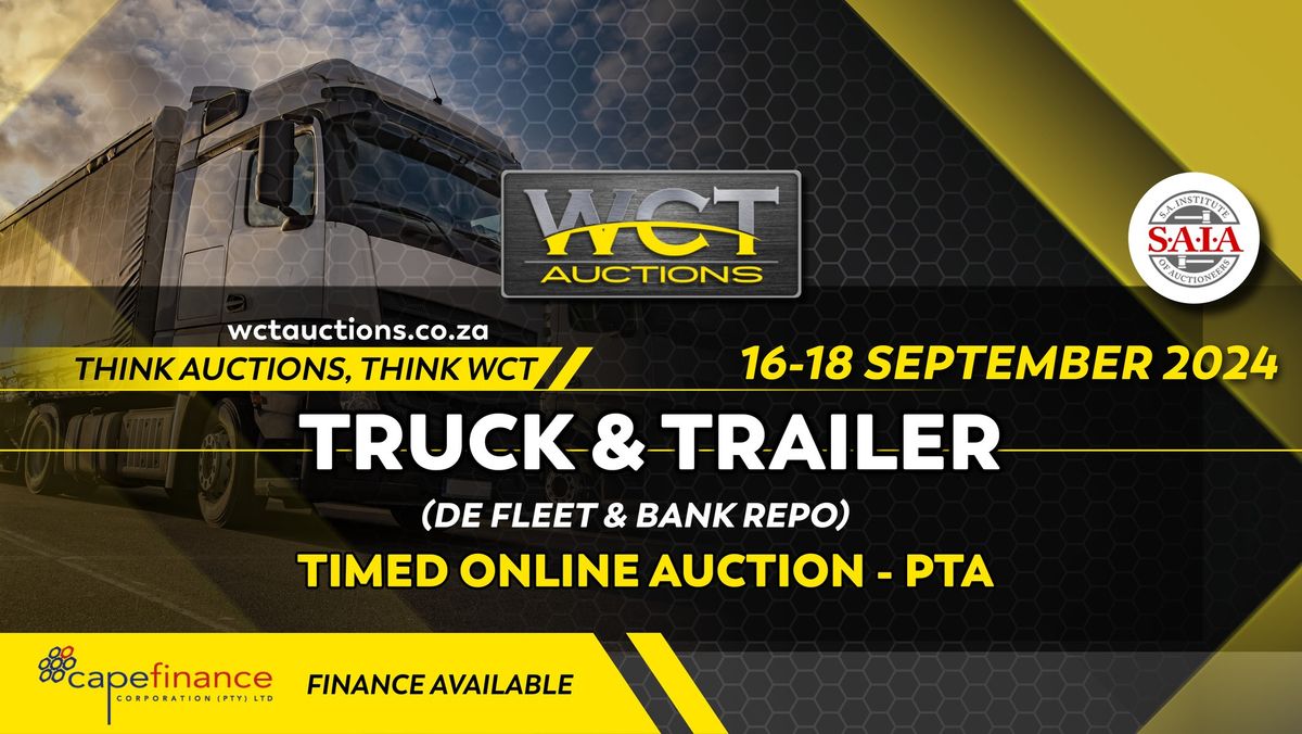 CONSTRUCTION & MACHINERY (DE FLEET & BANK REPO) TIMED ONLINE AUCTION: 21-23 OCTOBER 2024