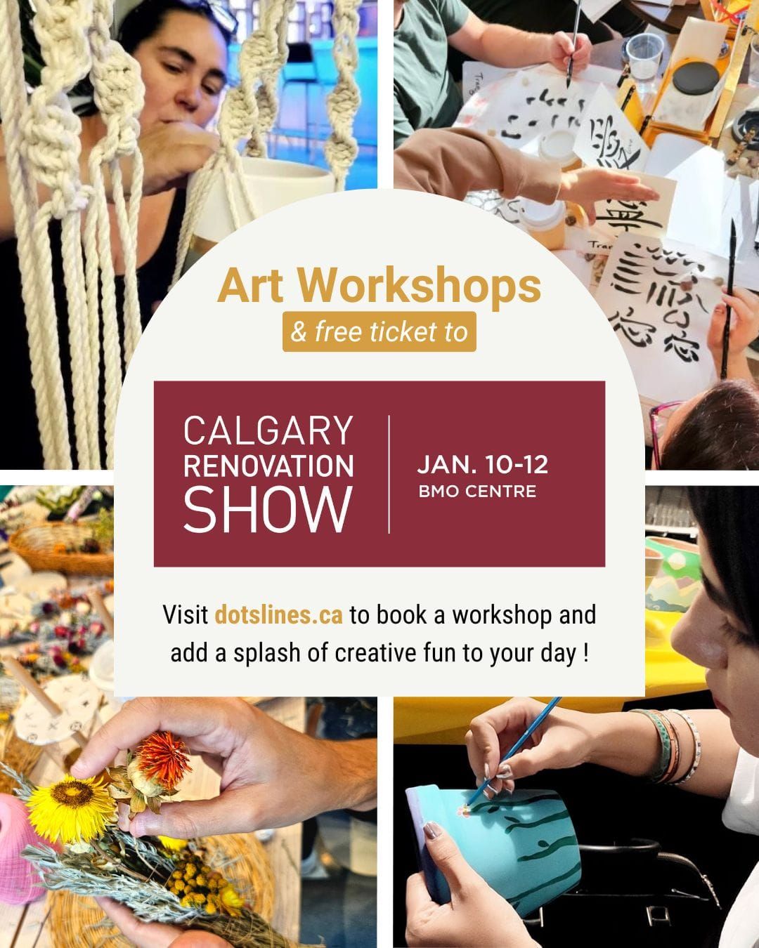 Art Workshops at Calgary Renovation Show 2025!