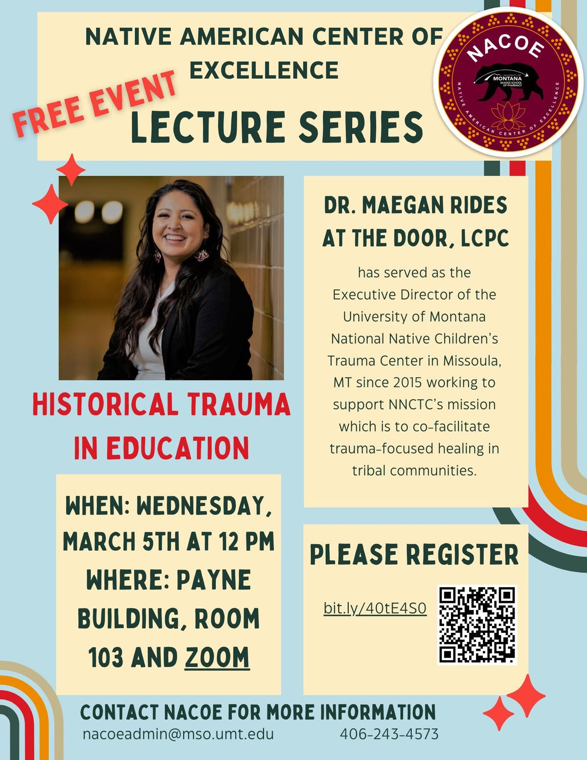 Historical Trauma in Education lecture by Dr. Maegan Rides At The Door