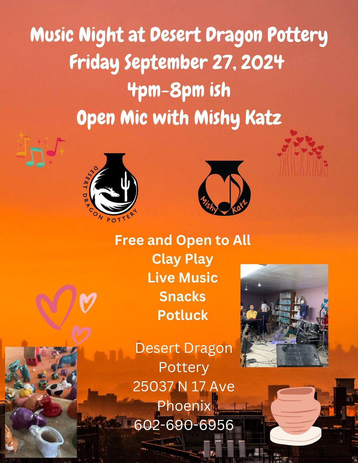 September 2024 Music and Clay Play Night