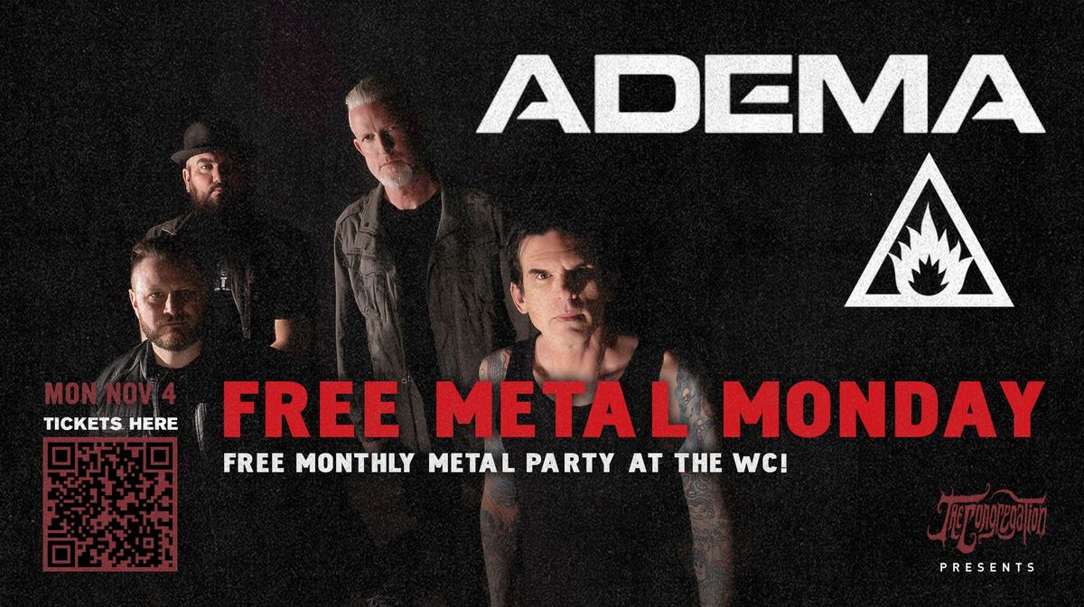 FREE Metal Monday w\/ Adema & more, live in West Chicago at The WC Social Club!